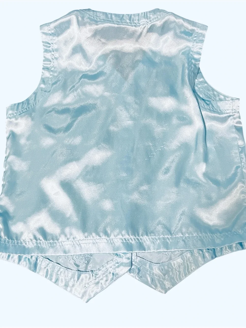 Vintage 90s Delicates Pajama Set Light Blue Shorts and Top